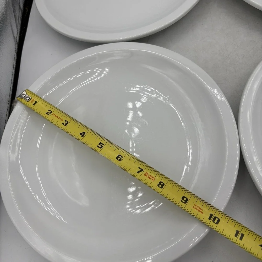 Pottery Barn Dinner Plates Suppertime White Thick Heavy 10.25